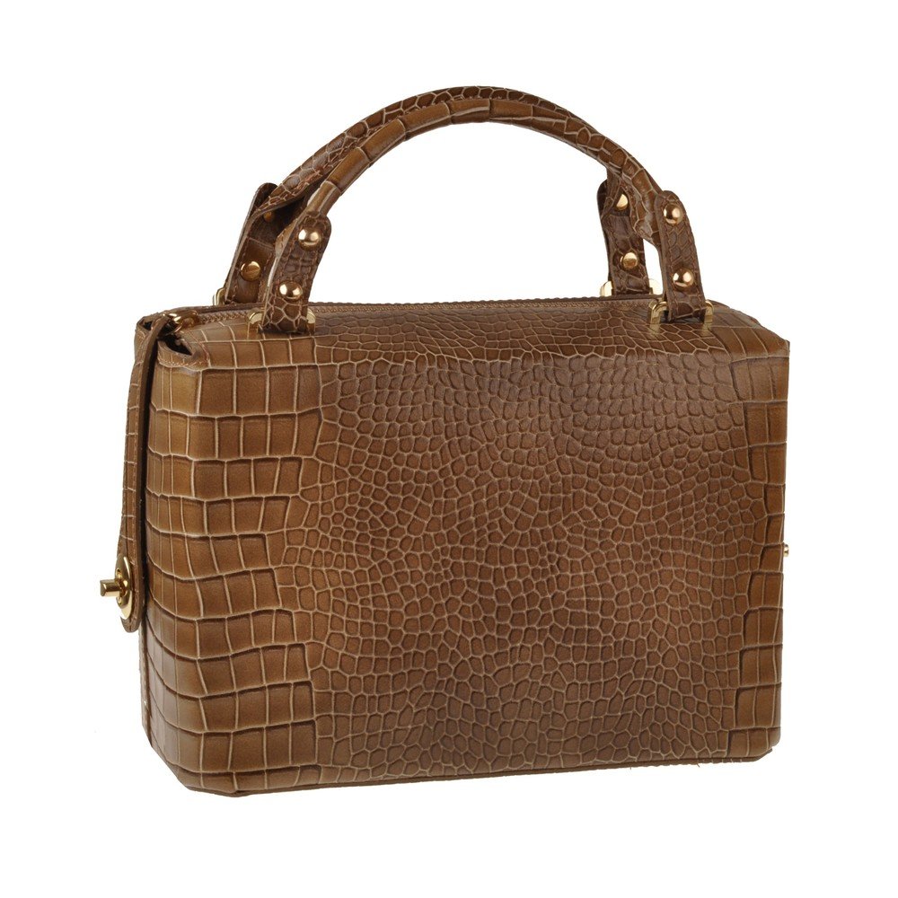Béžová kožená kabelka Florence Bags Kalika v:709180