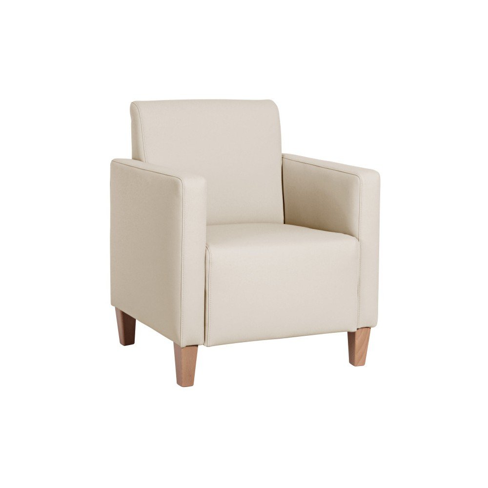 Béžové křeslo z imitace kůže Max Winzer Milla Leather Beige v:1056148