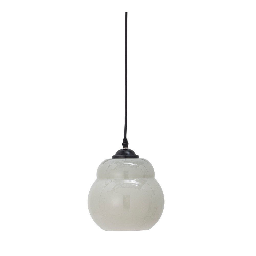 Šedé závěsné svítidlo se skleněným stínidlem ø 19 cm Motella – Bloomingville v:1796490