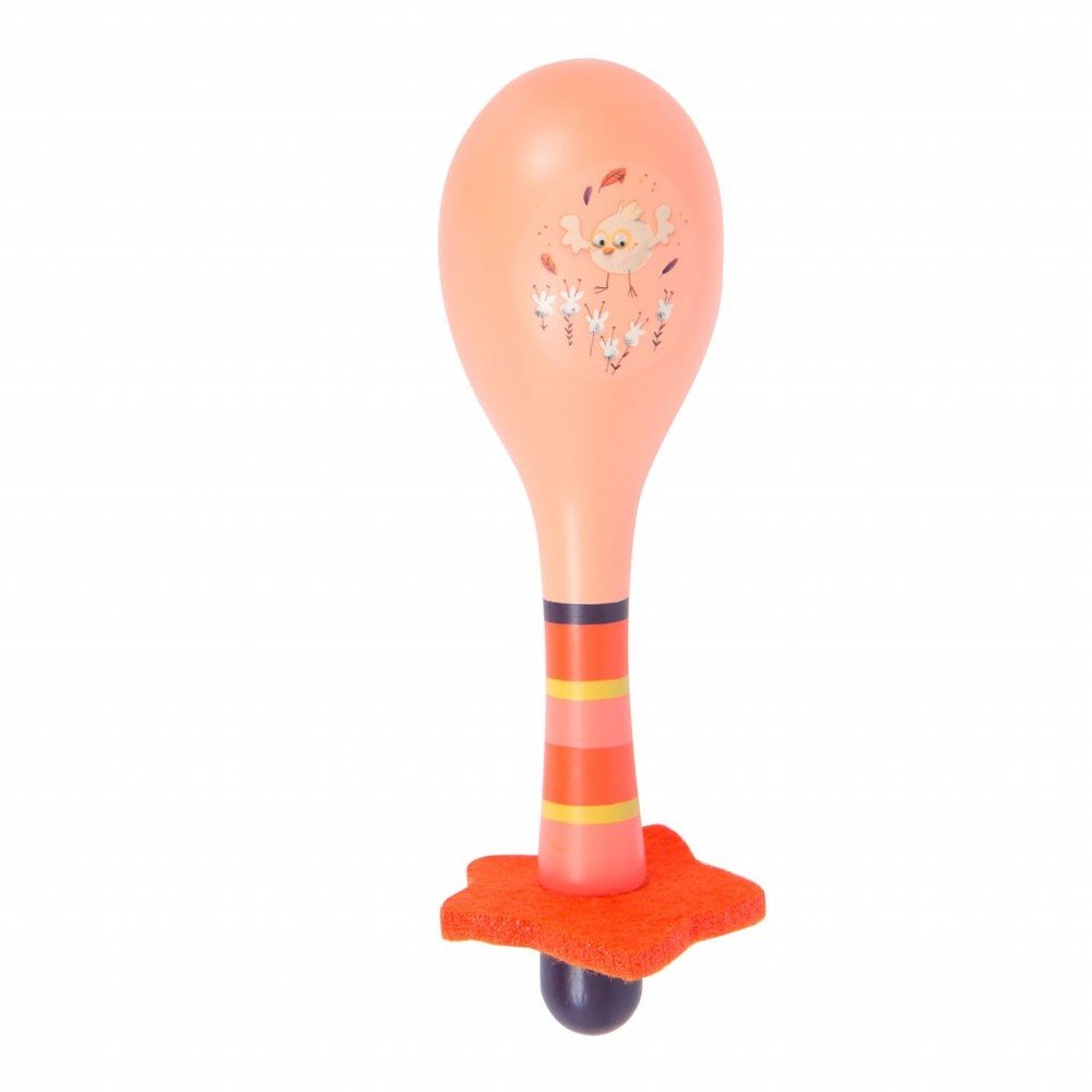 Růžová dřevěná palička Moulin Roty Marakas Jungle v:1406263