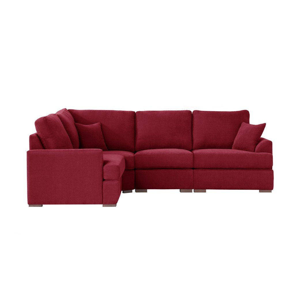 Rohová pohovka Jalouse Maison Irina, levý roh, červená v:689528