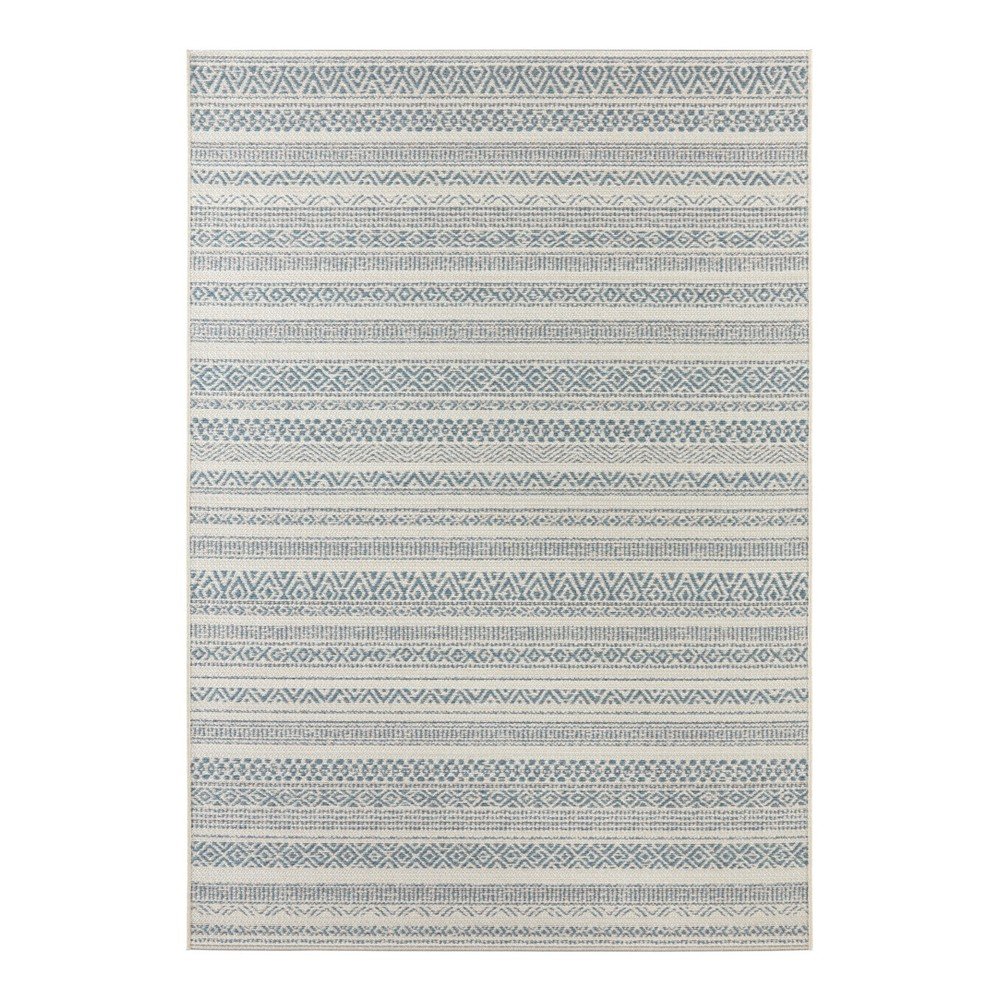 Světle krémovo-modrý koberec vhodný i na ven Elle Decoration Bloom Torcy, 160 x 230 cm v:1262888