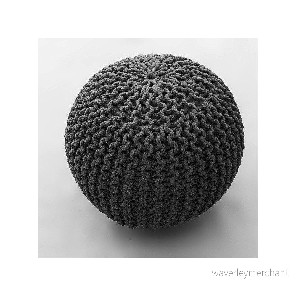 Šedý sedací puf Oval v:712500