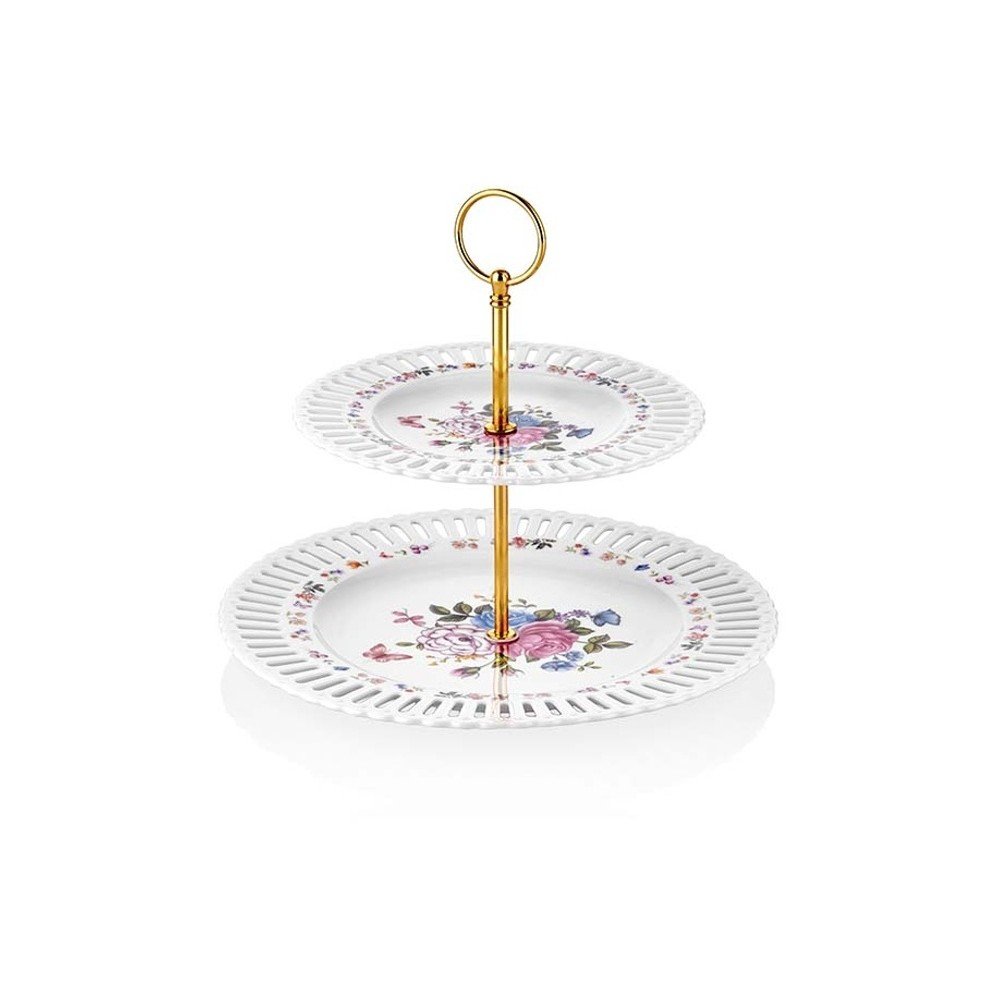 Dvoupatrový servírovací podnos z kostního porcelánu The Mia Elisa v:1150688