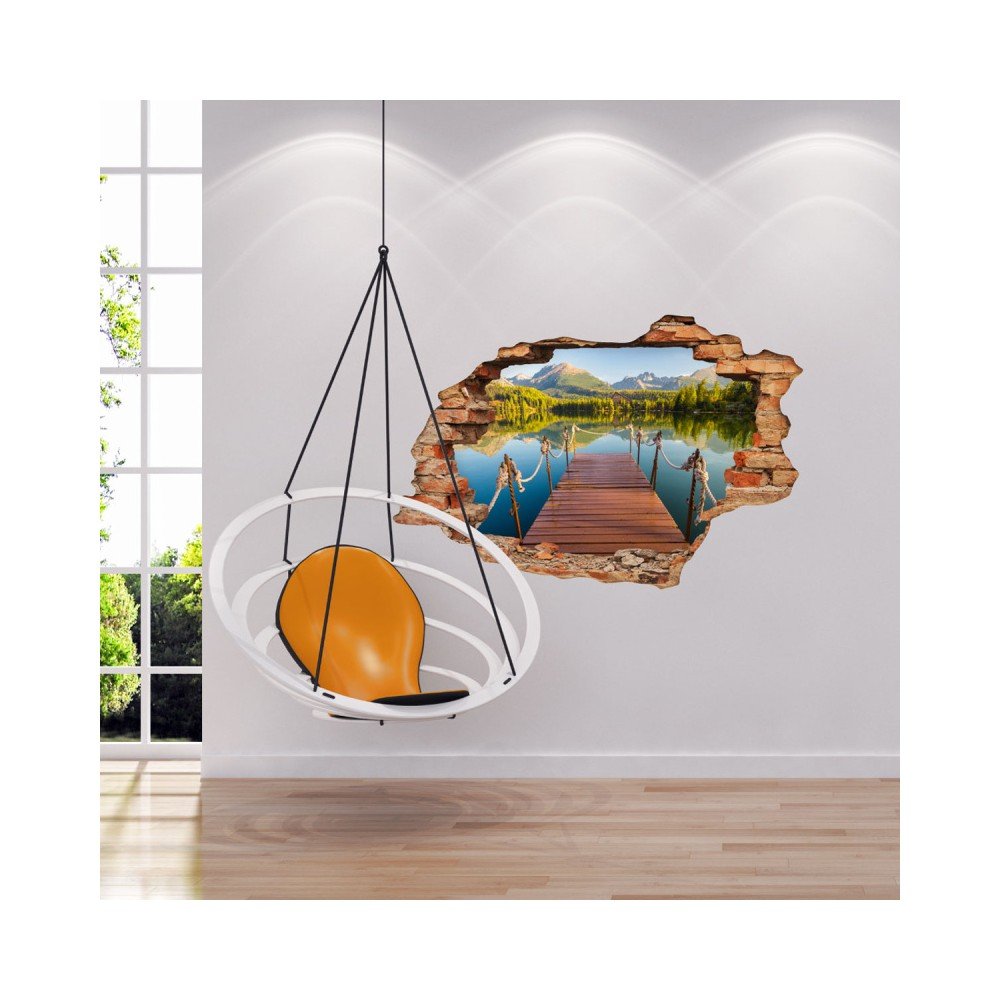 Samolepka Ambiance Panorama Mountain Lake, 60 x 90 cm v:737860