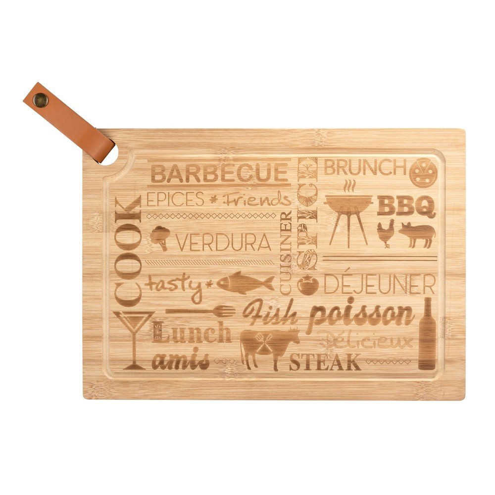 Krájecí prkénko z bambusového dřeva Wenko Steak Board, 39,5 x 28 cm v:1310938