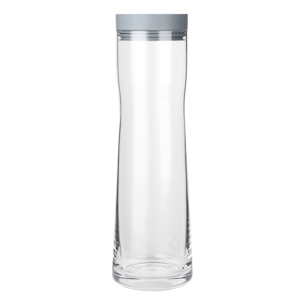 Skleněná karafa na vodu s šedým silikonovým víčkem Blomus Aqua, 1 l v:1359807