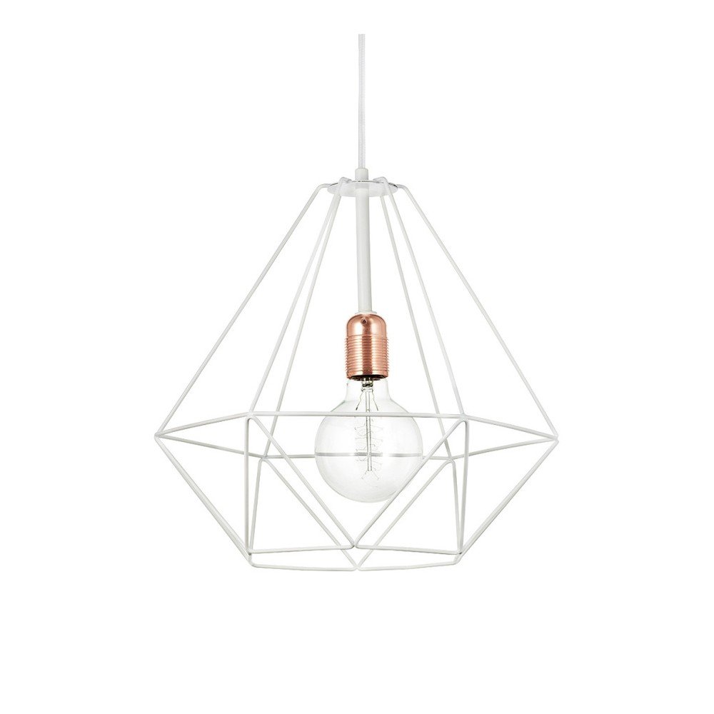 Bílé závěsné svítidlo Loft You Diamond v:858432