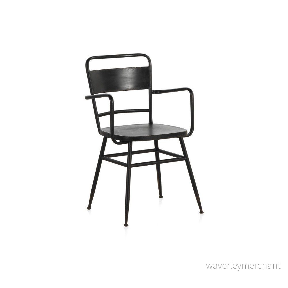 Černé kovové křeslo Geese Industrial Style Derro v:1298712