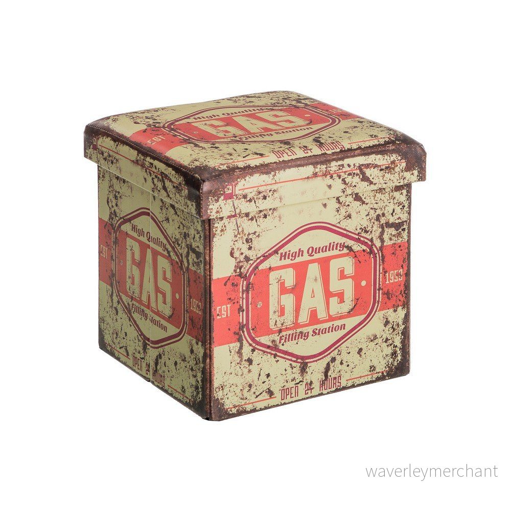 Červenohnědý taburet Ixia Retro Gas v:816730