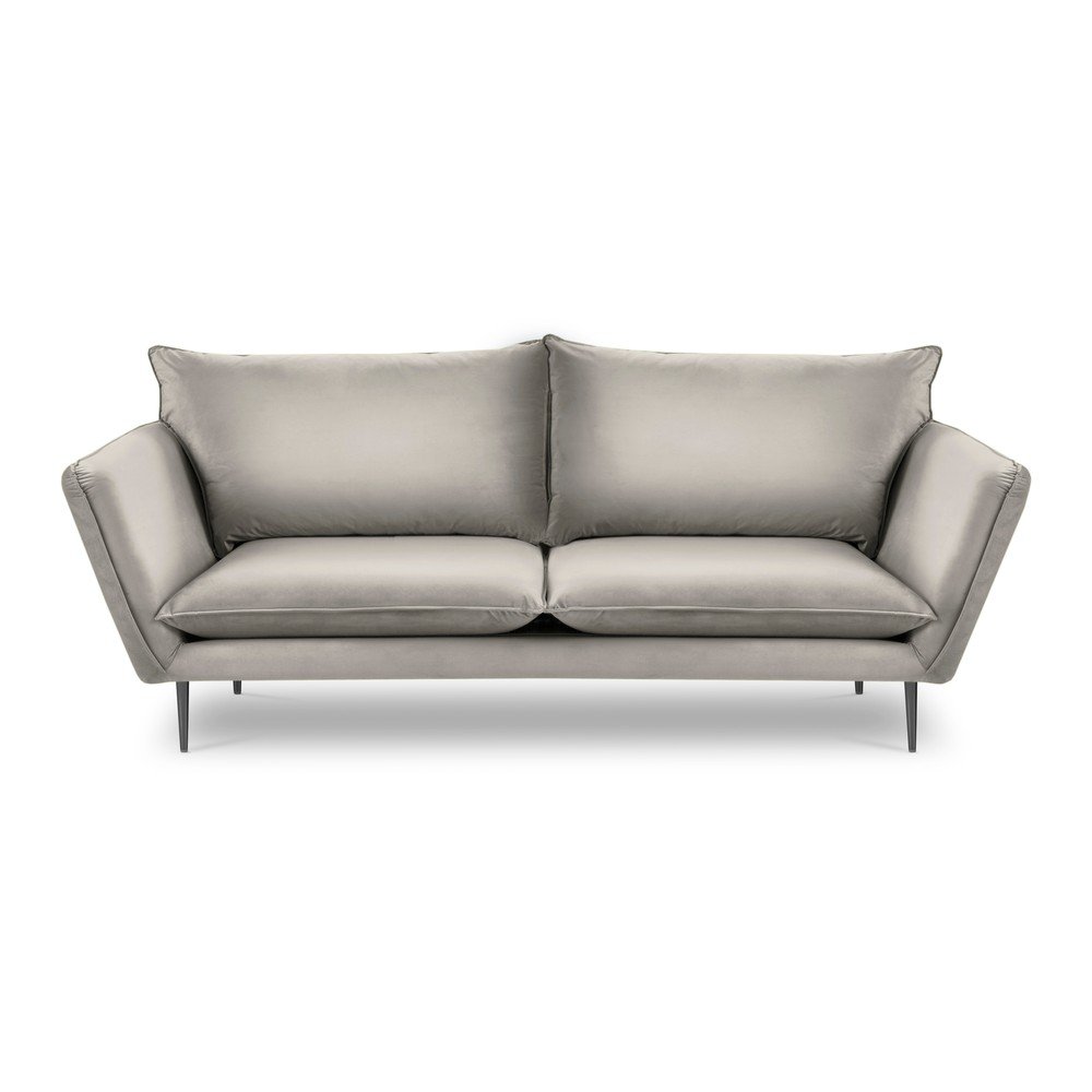 Béžová sametová pohovka Mazzini Sofas Acacia, délka 225 cm v:1353423