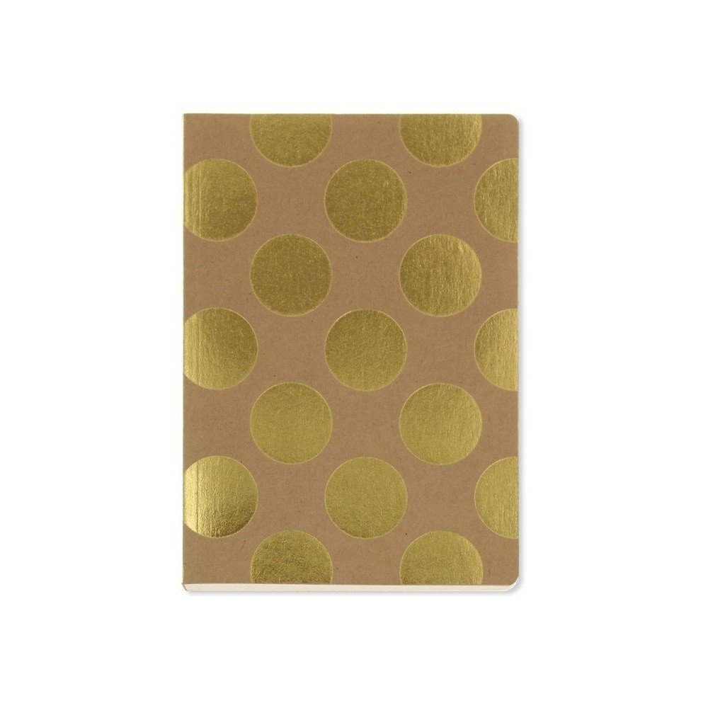 Zápisník A5 GO Stationery Gold Polka Kraft v:705754