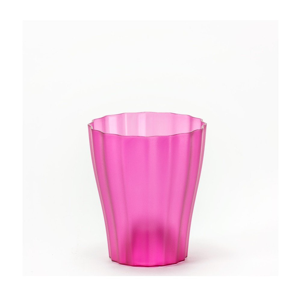 Fialový transparentní květináč Plastia Ola, ø 17 cm v:1145352