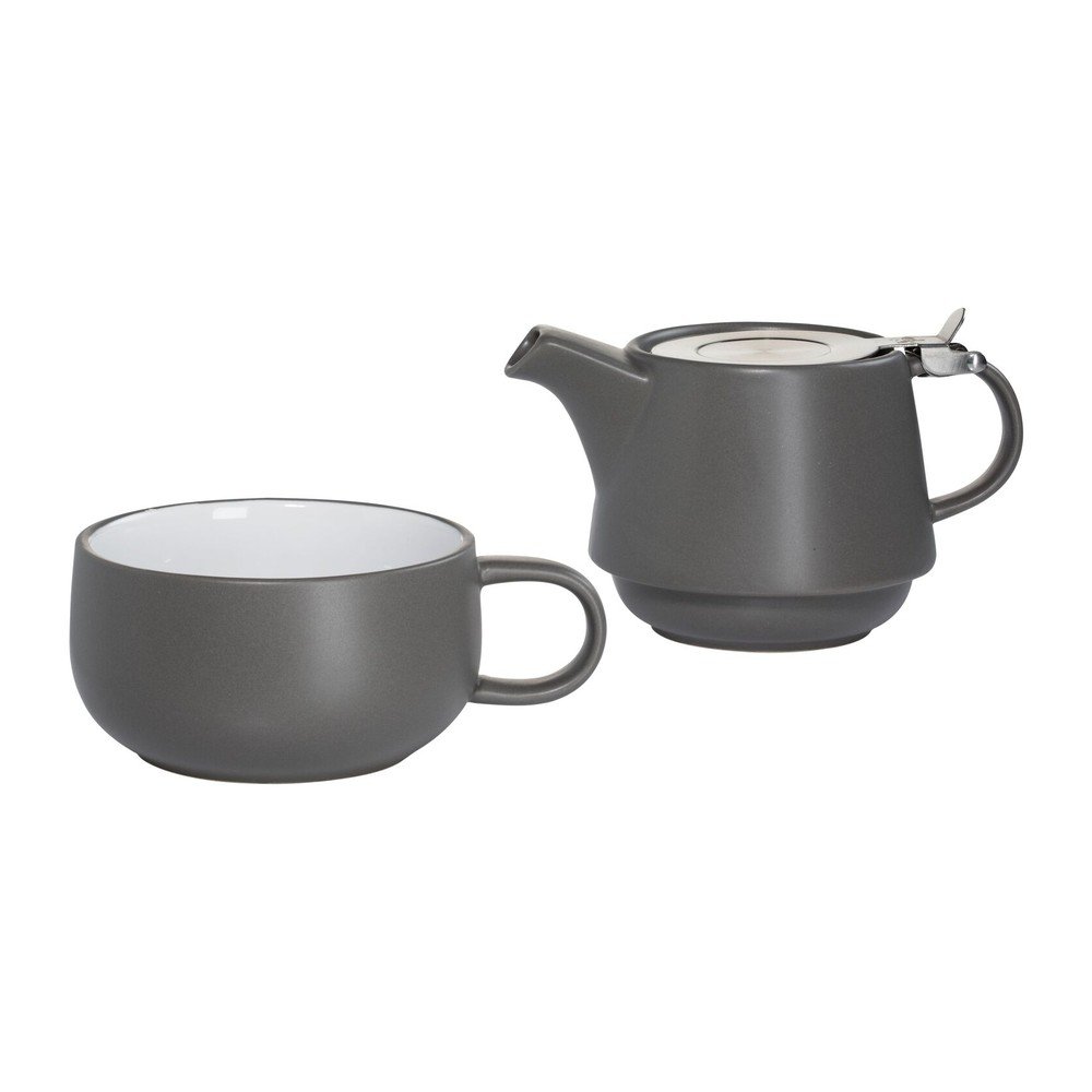 Set tmavě šedého keramického šálku s konvicí Maxwell & Williams v:1315024