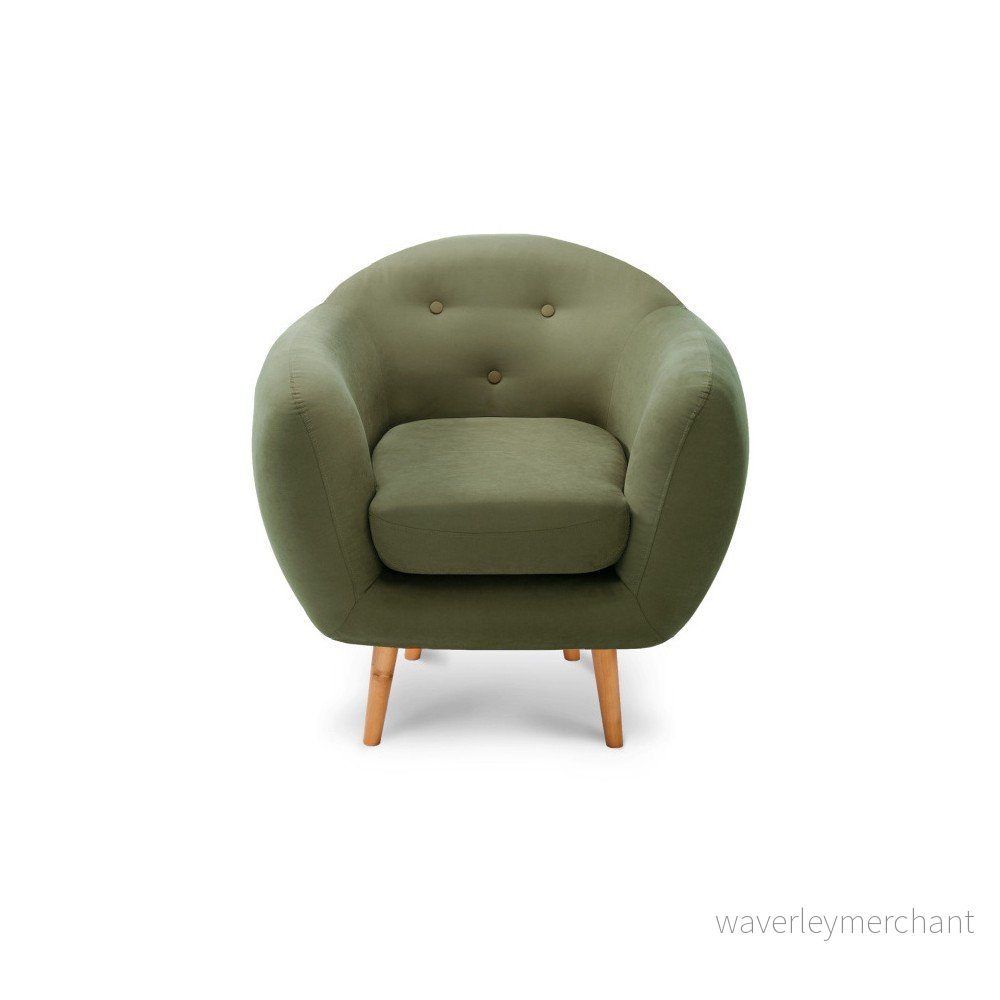 Zelené křeslo Scandi by Stella Cadente Maison Constellation v:1068526