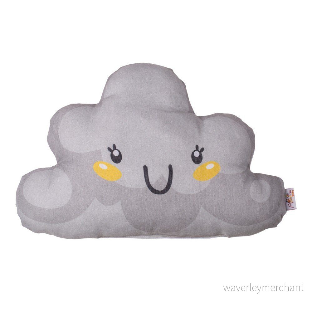 Šedý dětský polštářek s příměsí bavlny Mike & Co. NEW YORK Pillow Toy Hurro, 21 x 40 cm v:1285024