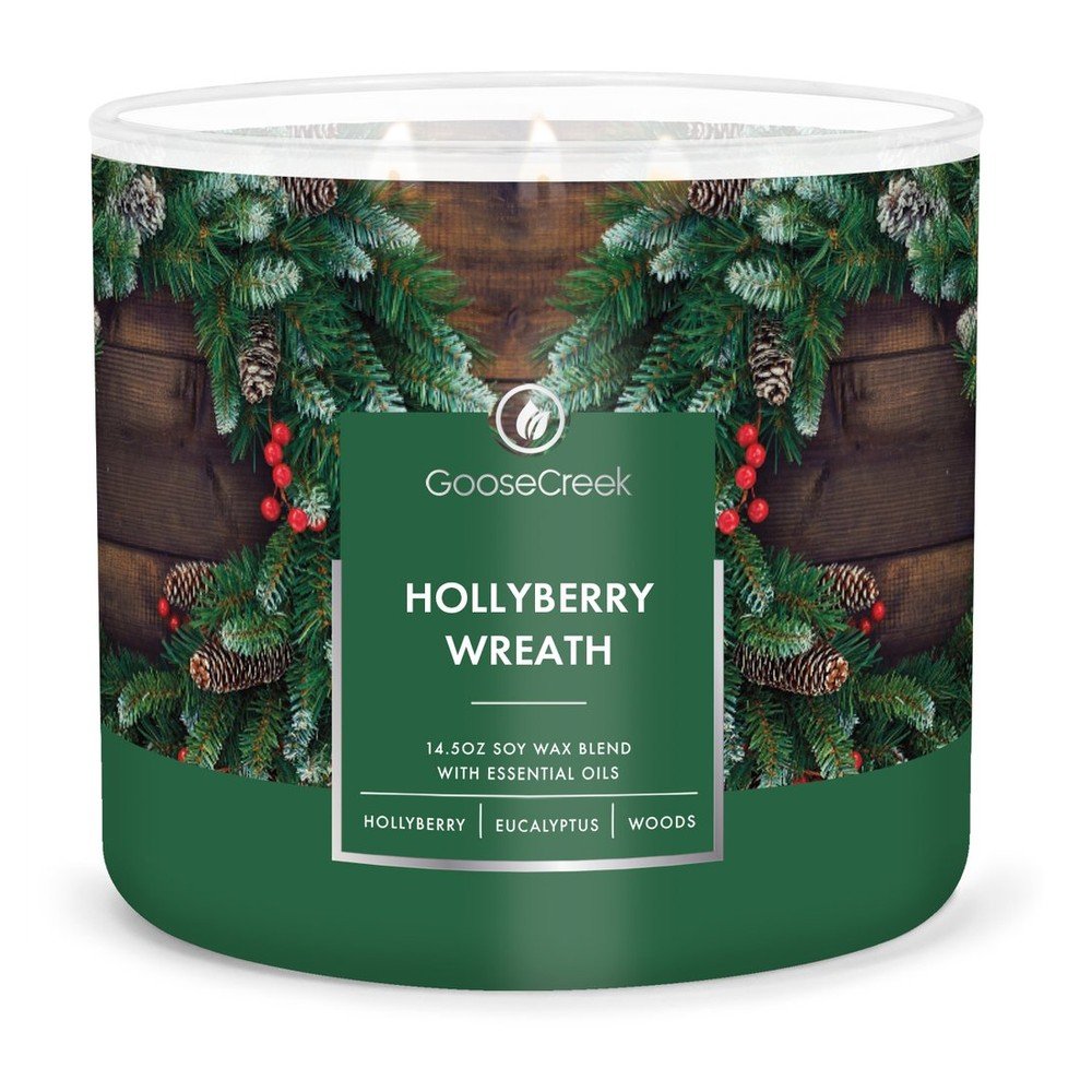 Vonná svíčka Goose Creek Hollyberry Wreath, doba hoření 35 h v:1437751