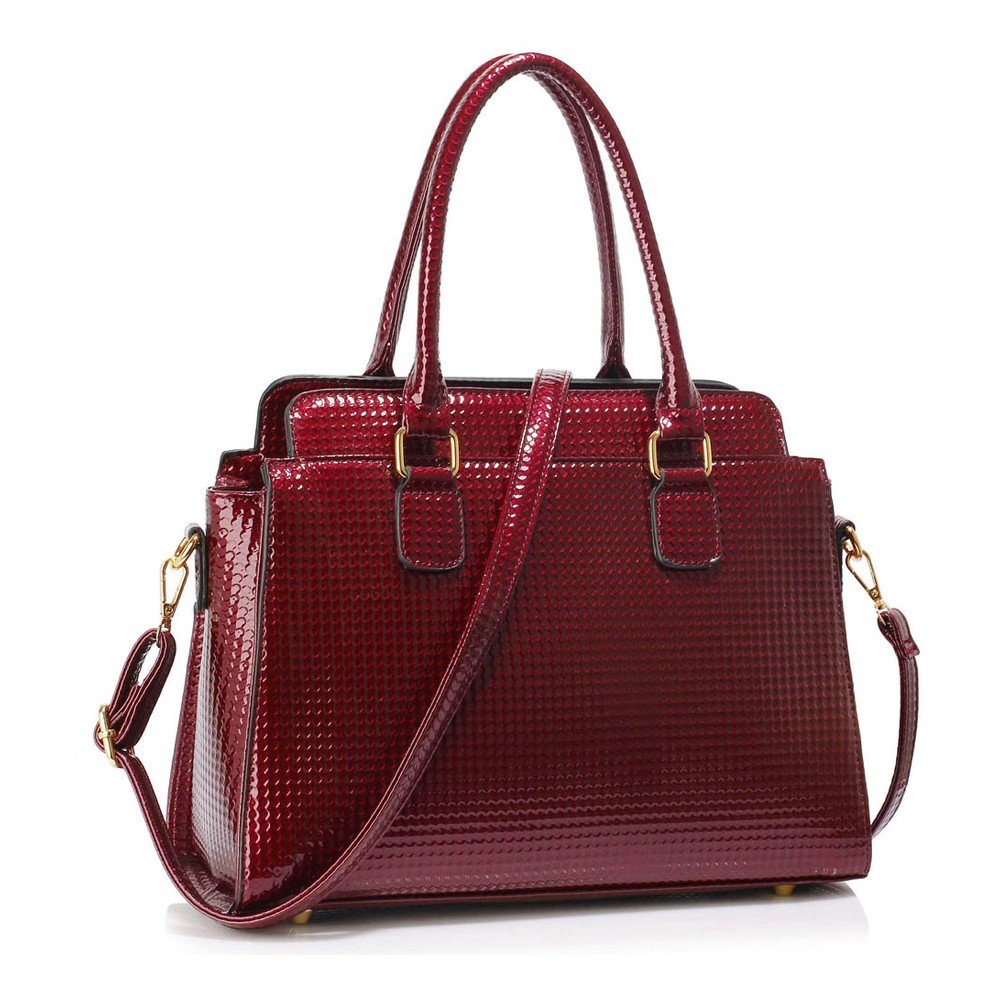 Vínová kabelka z eko kůže L&S Bags Rocher v:773498