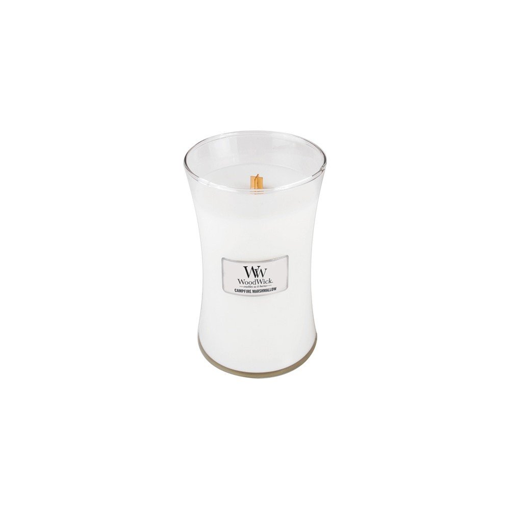 Svíčka s vůní marshmallows WoodWick Pěnové bonbóny na ohni, doba hoření 130 hodin v:709756