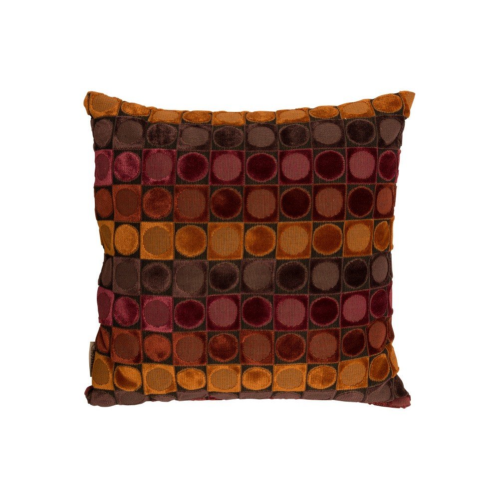 Červeno-oranžový polštář Dutchbone Ottava, 45 x 45 cm v:1040740
