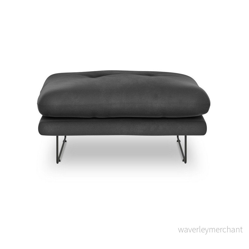 Tmavě šedý puf se sametovým potahem Windsor & Co Sofas Gravity v:1299470