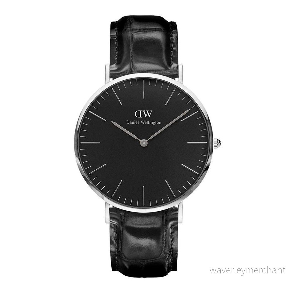 Černé unisex hodinky Daniel Wellington Reading Silver, ⌀ 40 mm v:749114