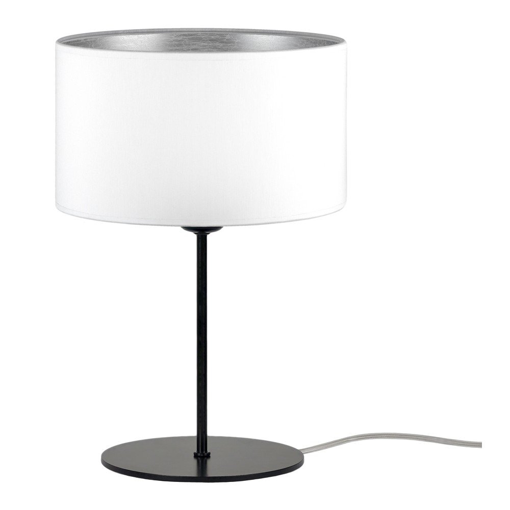 Bílá stolní lampa s detailem ve stříbrné barvě Sotto Luce Tres S, ⌀ 25 cm v:1379083