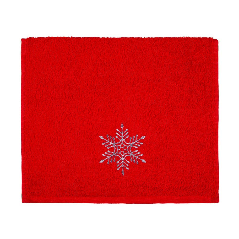 Osuška Christmas Snowflake Red, 30 x 50 cm v:942348