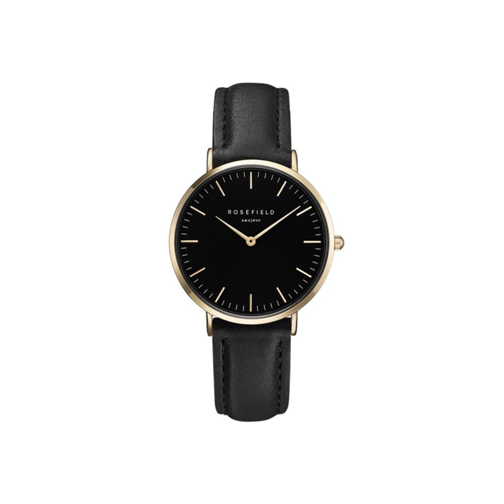 Černo-zlaté dámské hodinky Rosefield The Tribeca v:717466