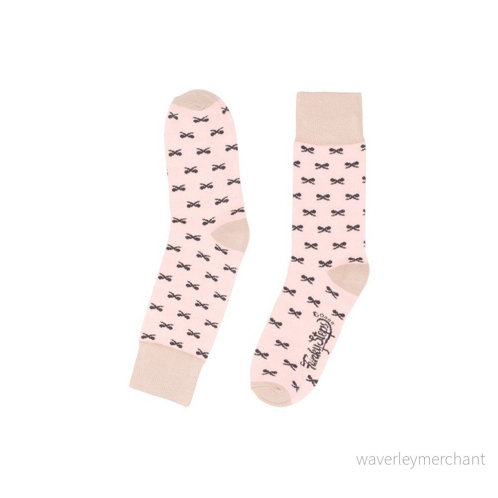 Růžové ponožky Funky Steps Bowtie, velikost 35 – 39 v:1016624