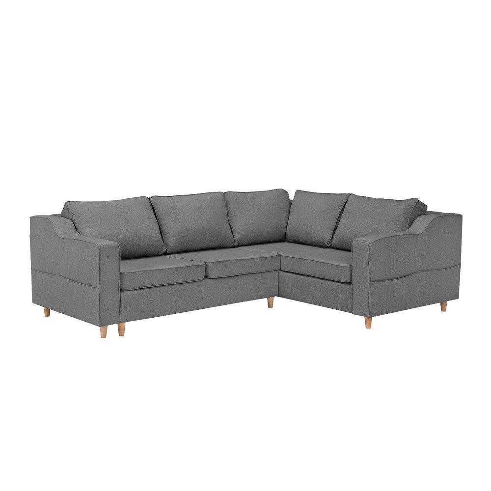 Šedá rozkládací čtyřmístná pohovka Mazzini Sofas Jonquille, pravý roh v:1226818