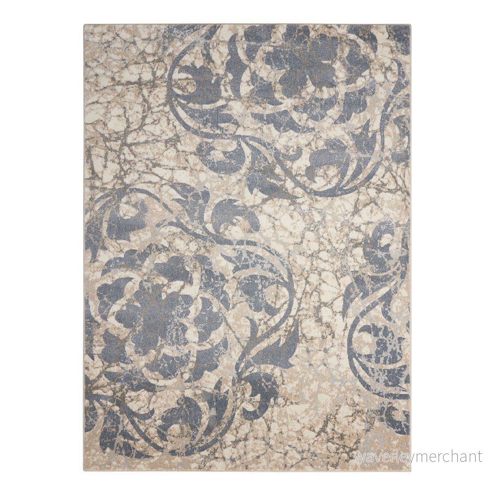 Koberec Nourison Maxell Ivory Blue, 178 x 117 cm v:984594