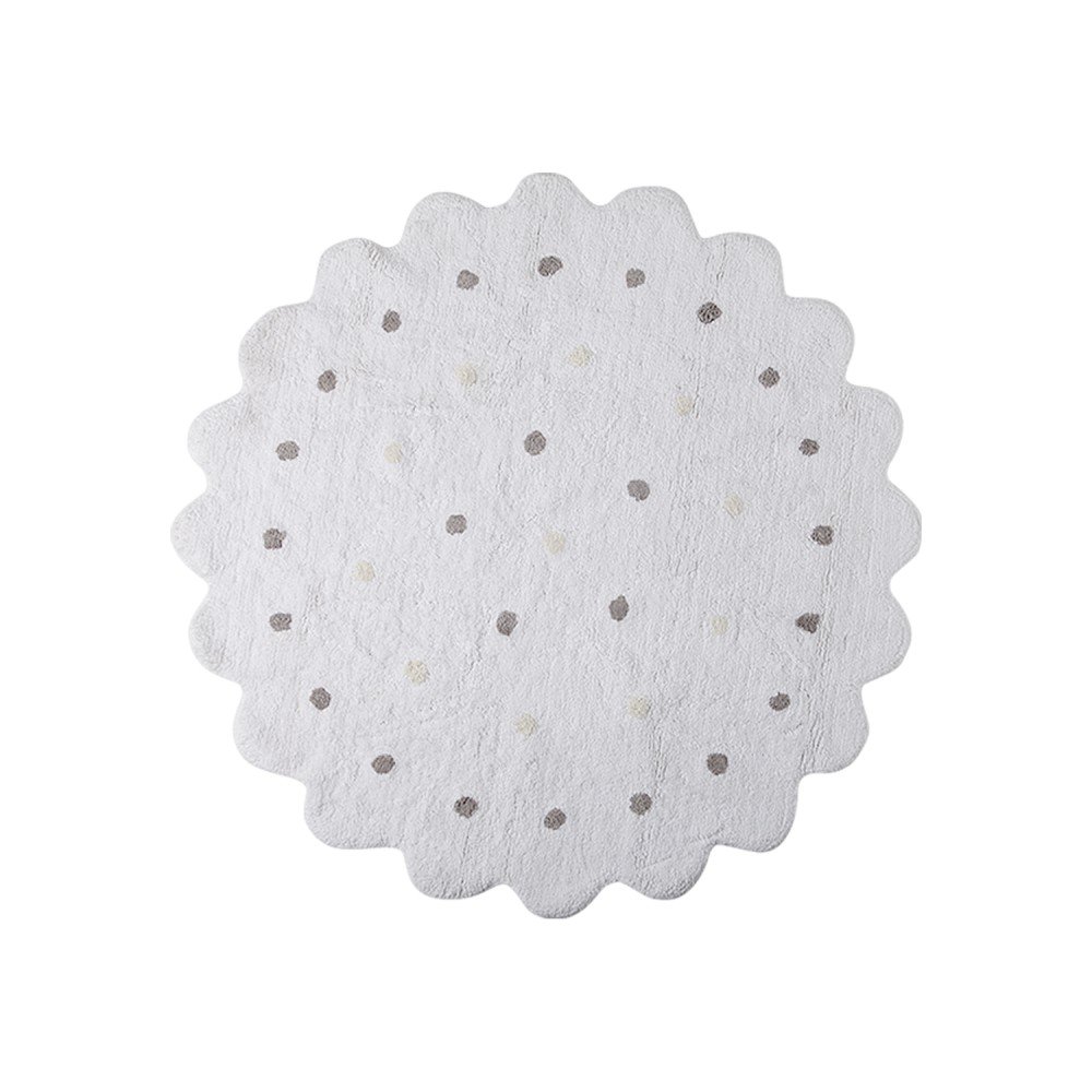 Bílý bavlněný ručně vyráběný koberec Lorena Canals Biscuit, průměr 140 cm v:888952