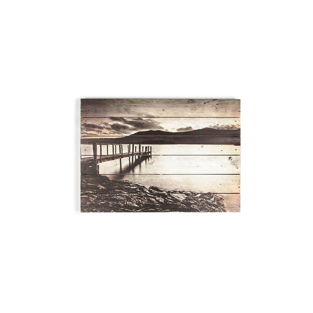Dřevěný obraz Graham & Brown Tranquil Jetty, 70 x 50 cm v:745138