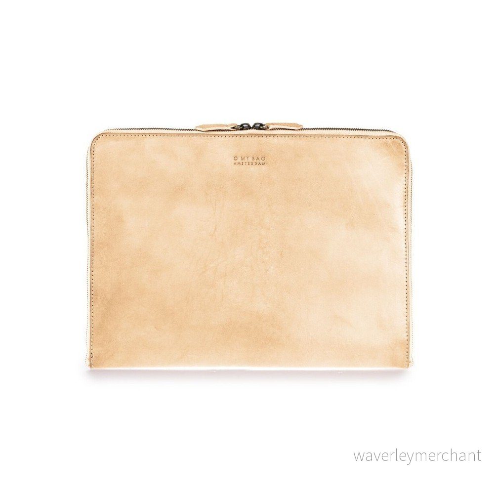Béžový kožený obal na notebook 13″ na zip O My Bag v:1047410