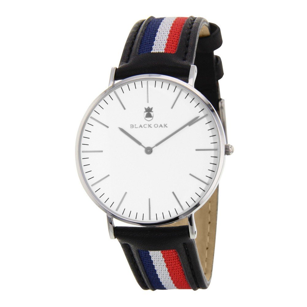 Černé pánské hodinky Black Oak Stripe Tricolor v:698672