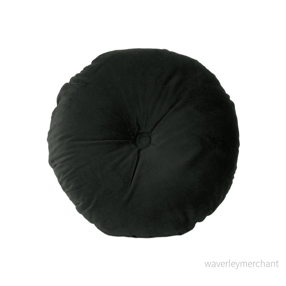 Černý bavlněný polštář PT LIVING, ⌀ 45 cm v:1089896 Černý bavlněný polštář PT LIVING, ⌀ 45 cm v:1089896