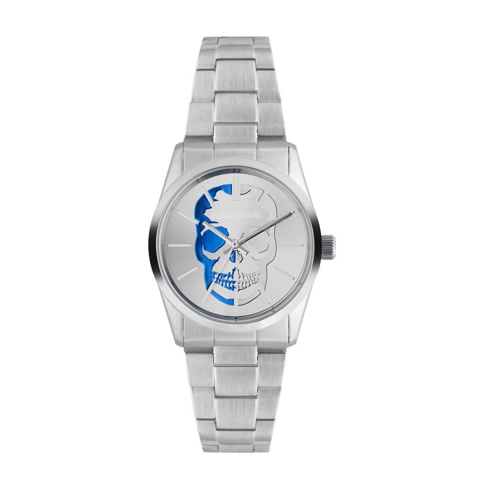 Pánské hodinky stříbrné barvy Zadig & Voltaire Bones v:1033394
