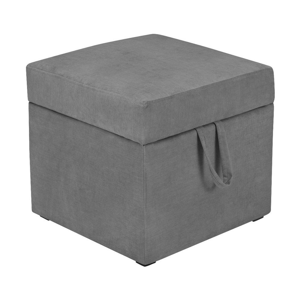 Šedá taburetka s úložným prostorem KICOTI Cube v:1250608