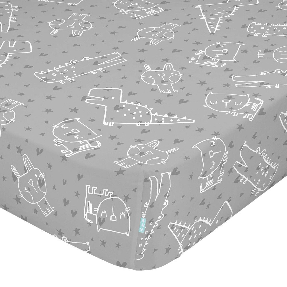 Dětské bavlněné prostěradlo Moshi Moshi Best Buddies, 90 x 200 cm v:1424733