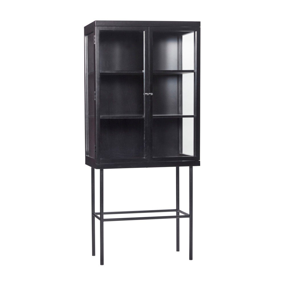 Černá skříň Hübsch Oak Display Cabinet v:1259788