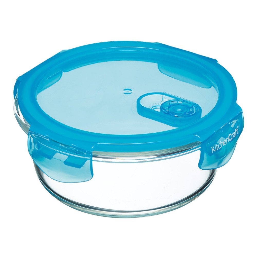 Skleněný box s ventilem Kitchen Craft Round, 600 ml v:812124